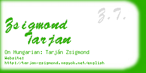 zsigmond tarjan business card